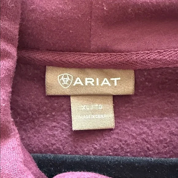 Ariat Men's Maroon Hoodie - Picture 3 of 3